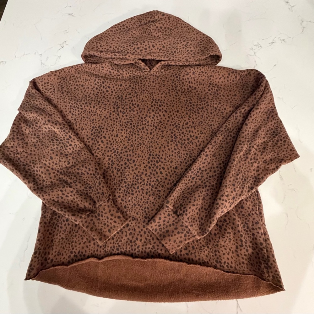 Abercrombie & Fitch Brown Leopard Print Hoodie-M